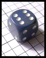 Dice : Dice - 6D Pipped - Blue Speckle with White Pips - FA collection buy Dec 2010